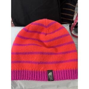 THE NORTH FACE CABLE MINNA YOUTH JUNIOR BEANIE PINK ONE SIZE